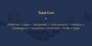Construction total cost formula breakdown