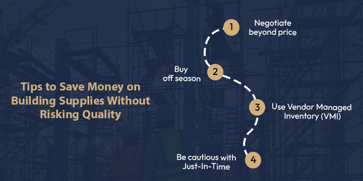 tips to save money on building supplies without risking quality